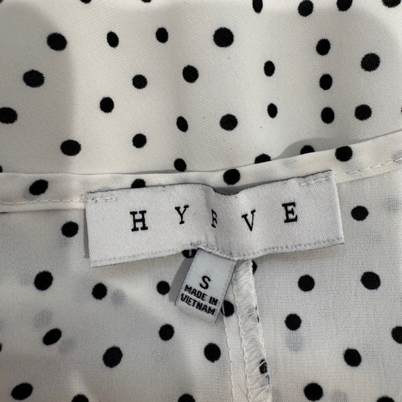 Hyfve Polka Dot Belted Flowy V-Neck Dress (S) - Picture 6 of 7